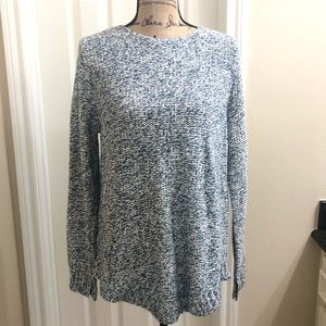 Loft blue/white marked sweater sz L NWT